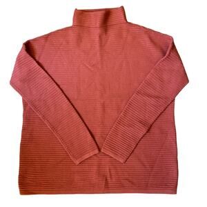 French Connection Soft Ribbed Boxy Knit Sweater Jumper Top Orange Size XS Small